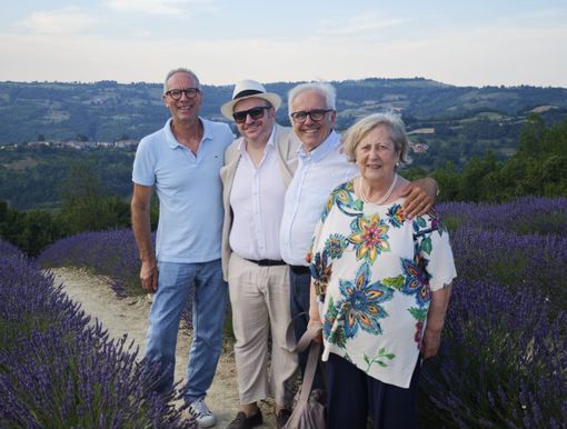 Marcello Pasquero con Nando Marino, la moglie e Marco Suria Marcello Pasquero con Nando Marino, la moglie e Marco Suria