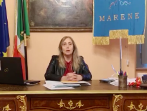 La sindaca Barbero in uno dei video di aggiornamento sui casi positivi al Covid La sindaca Barbero in uno dei video di aggiornamento sui casi positivi al Covid