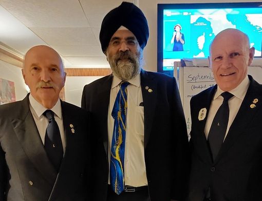 Oscar Bielli, Governatore Distretto Lions 108Ia3, A. P. Singh Vice Presidente Internazionale, Claudio Sabattini Presidente del Consiglio dei Governatori