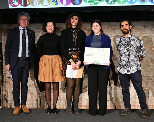 Agnese Corazza durante la premiazione