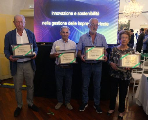 “Aratro d’oro” di Confagricoltura ad associati di Castiglione Tinella, Saluzzo, Cuneo e Piozzo