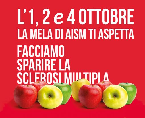 "La Mela di Aism" torna nelle piazze della Provincia di Cuneo il 1,2 e 4 ottobre