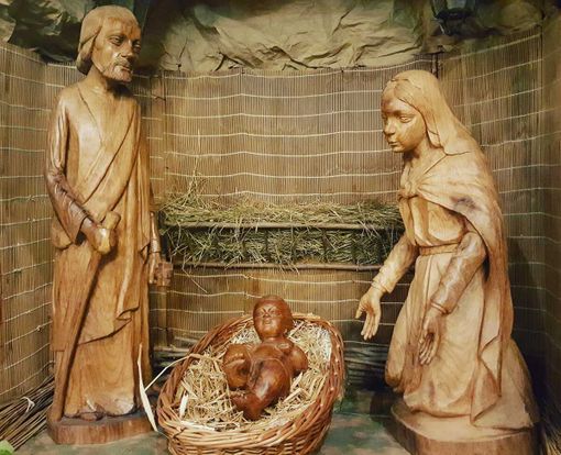 Presepe statico allestito a Bra in passato Presepe statico allestito a Bra in passato