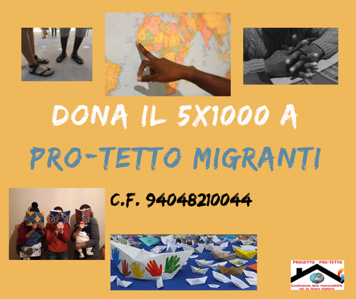 Il manifesto con l'appello dell'8x1000 in favore di Pro-Tetto Il manifesto con l'appello dell'8x1000 in favore di Pro-Tetto