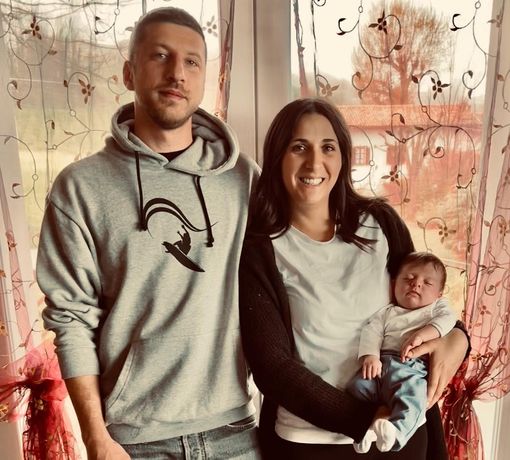 Alessandro Manfredi e Federica Ventura con Beatrice Alessandro Manfredi e Federica Ventura con Beatrice