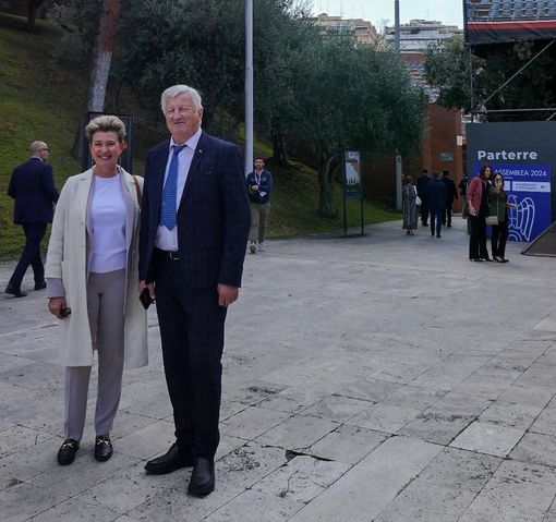 Il direttore generale Giuliana Cirio con il presidente Mariano Costamagna a Roma
