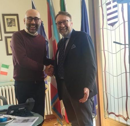Il presidente Robaldo con il sindaco Piccinelli
