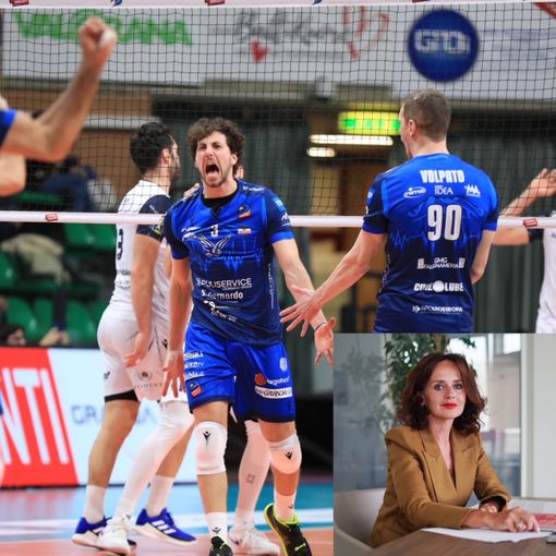 Il palasport di Cuneo è pronto ad accogliere la F4 di serie A2. Nel riquadro: Federica Barbero