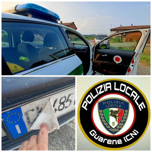 Guarene, viaggiava sull'Asti-Alba senza assicurazione e con targhe modificate per eludere i controlli