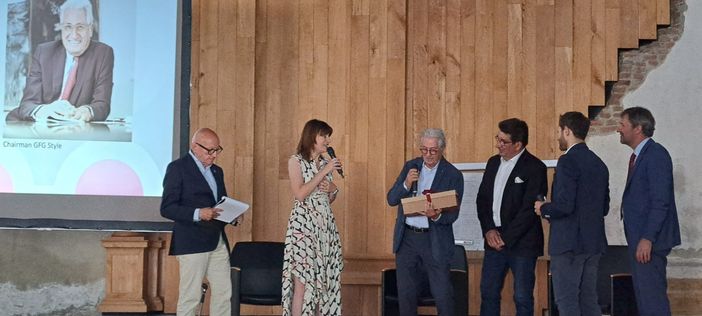 Franco Daudo, Elena Dalmasso, Giorgetto Giugiaro, Tommaso Mario Abrate e Gianfranco Arneodo