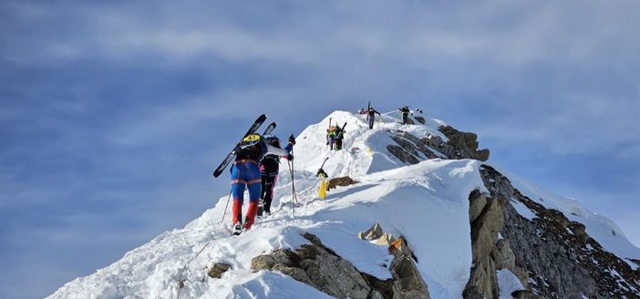 Alcune immagini della competizione, gara individuale di sci alpinismo valida per la Coppa Italia FISI