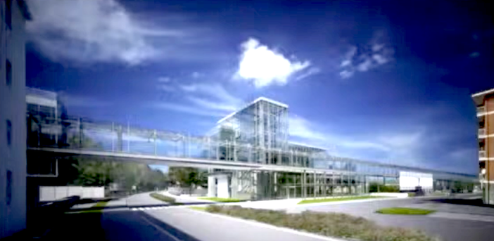 La futura passerella in un rendering progettuale