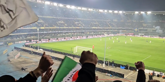 Un momento di Verona-Juventus del 17 marzo 2024