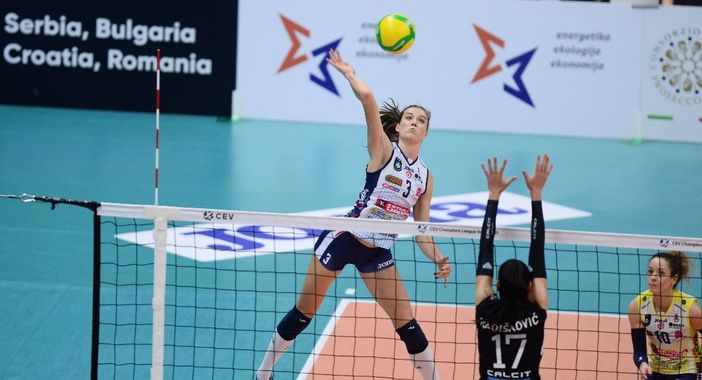 Lucille Gicquel in azione in CEV Champions League