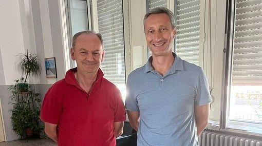 Valter Manzone, a sinistra, con Davide Busato