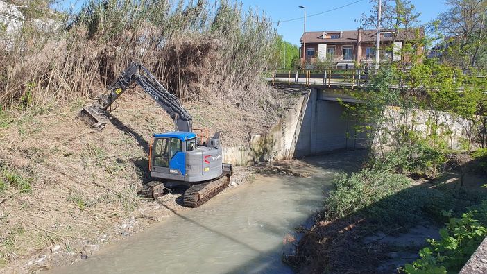 Ad Alba iniziato il lavoro di pulizia e trinciatura lungo il torrente Cherasca