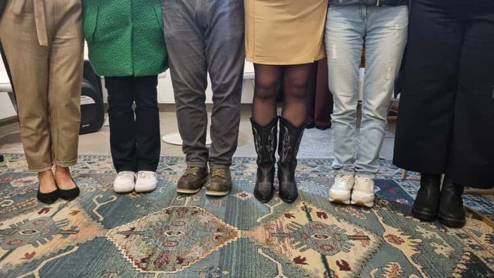 La prospettiva della serata di Albedo sulle calzature