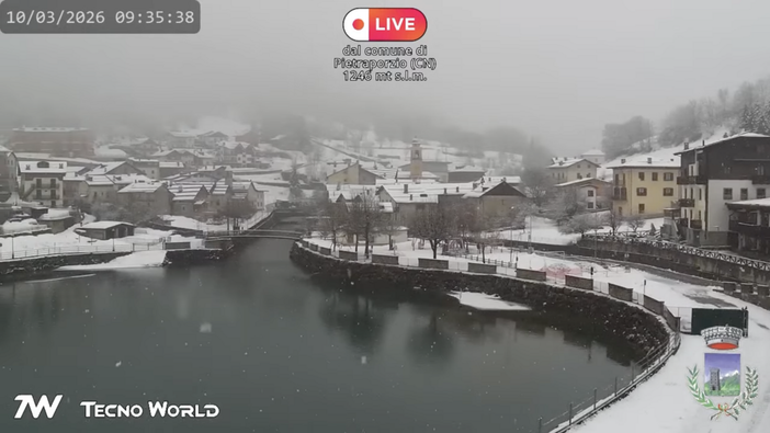 Provincia Granda, la perturbazione riporta la neve sopra i 1300 metri