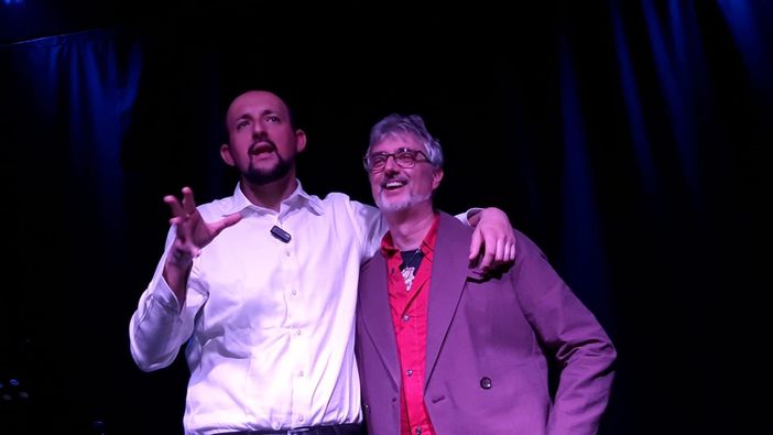 Maurizio D'Andrea e l'attore Giulio Prosperi