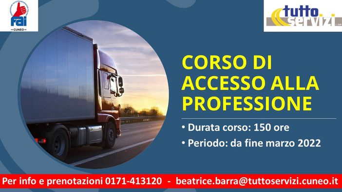 Autotrasporto: corso accesso alla professione