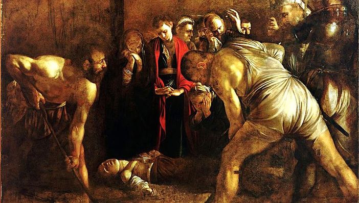 “Seppellimento di Santa Lucia”, Caravaggio, olio su tela, Santuario di Santa Lucia al Sepolcro a Siracusa “Seppellimento di Santa Lucia”, Caravaggio, olio su tela, Santuario di Santa Lucia al Sepolcro a Siracusa