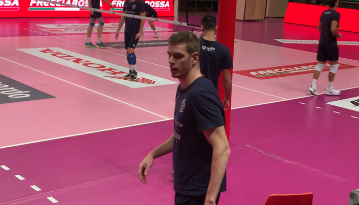 Marco Volpato durante un allenamento: "A ranghi completi ce la giocheremo per i playoff"