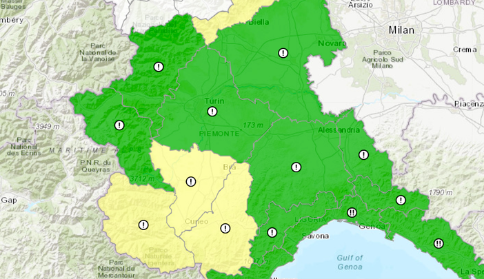 Nuove nevicate a quote collinari: allerta gialla sul Piemonte meridionale Nuove nevicate a quote collinari: allerta gialla sul Piemonte meridionale