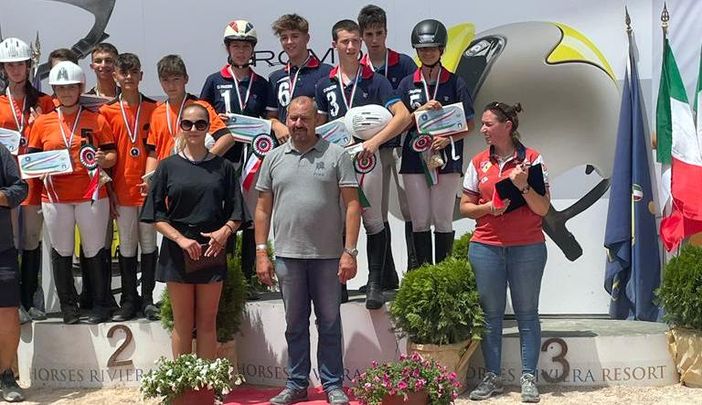 I Cadetti del centro ippico saluzzese, campioni d'Italia