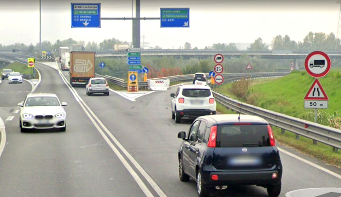 Nell'immagine la rampa di immissione per Asti (Google)