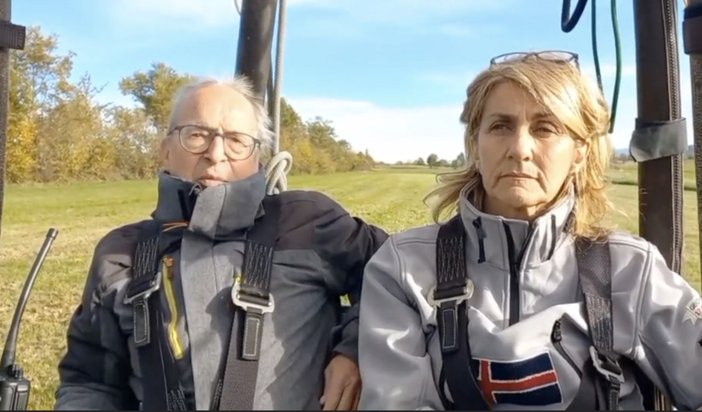 Giovanni Aimo e Adele Gesso in un frame di video realizzato da Gianni Scarpace