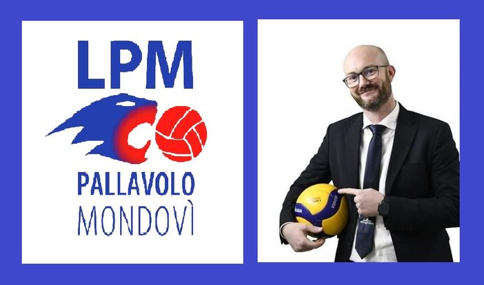 Il logo della Lpm Pallavolo Mondovì e accanto Matteo Brignone (foto Volley Savigliano) Il logo della Lpm Pallavolo Mondovì e accanto Matteo Brignone (foto Volley Savigliano)