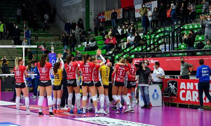 Anche al Palaverde la Bosca S.Bernardo Cuneo ha potuto contare sul supporto dei propri tifosi (credit Danilo Ninotto)