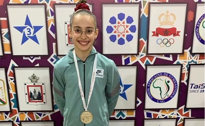 Sara Hadouz della Cuneoginnastica campionessa nazionale con la squadra marocchina Sara Hadouz della Cuneoginnastica campionessa nazionale con la squadra marocchina