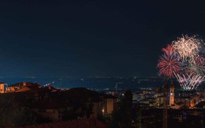 Saluzzo, fuochi di artificio di San Chiaffredo
