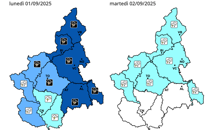Attesi temporali forti anche sulle valli Belbo e Bormida Attesi temporali forti anche sulle valli Belbo e Bormida
