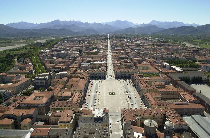 Il Comune di Cuneo visto dall'alto, immagine di repertorio