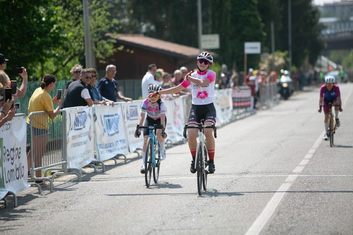 Nicole Bracco sul traguardo di Bergamo