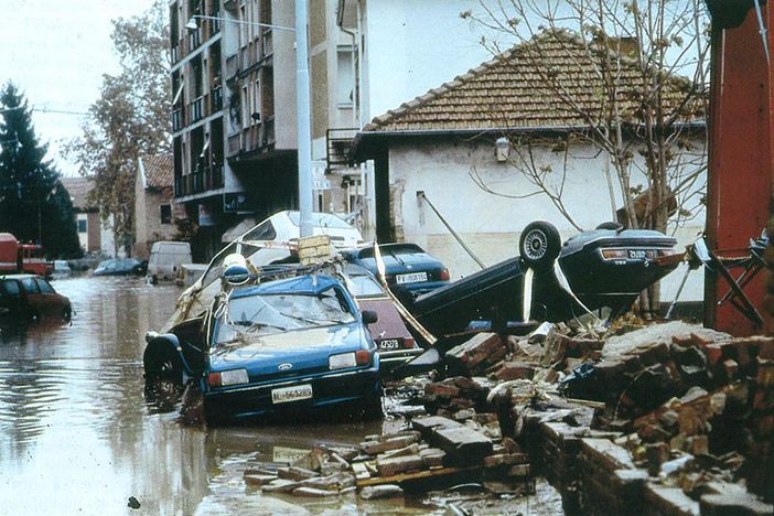 Un'immagine dall'alluvione che nel novembre 1994 funestò la valle del Tanaro