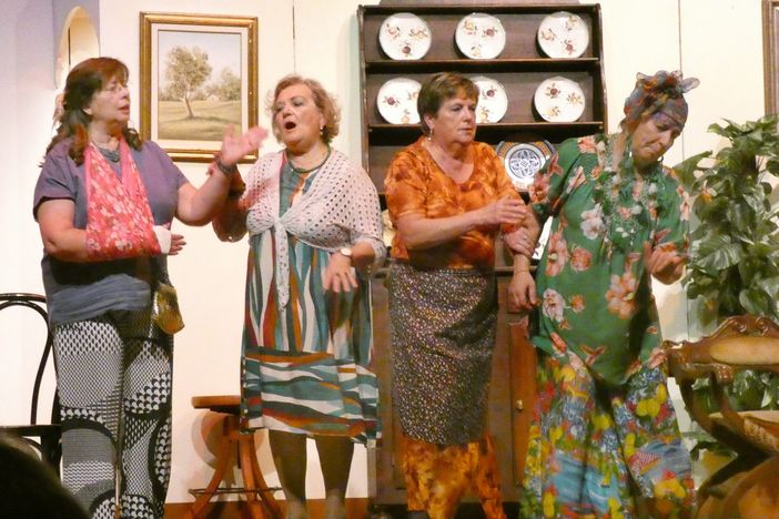 Una scena della brillante commedia "L'ardità 'd magna Ninin"