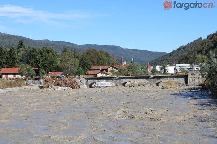 Il ponte sulla 582 nei giorni dopo l'alluvione Il ponte sulla 582 nei giorni dopo l'alluvione