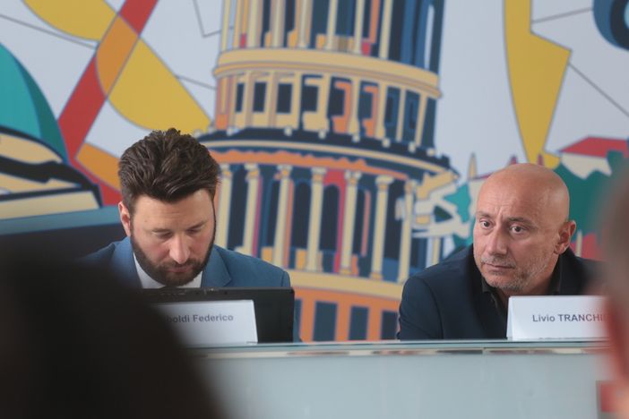 Da sinistra l'assessore regionale alla Sanità Riboldi con Livio Tranchida