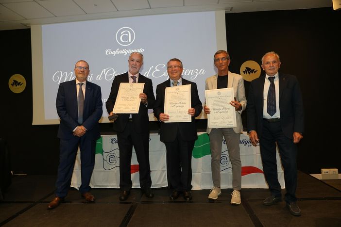 Anap Confartigianato Cuneo: tre maestri artigiani della Granda premiati alla cerimonia nazionale dei maestri d’opera e d’esperienza