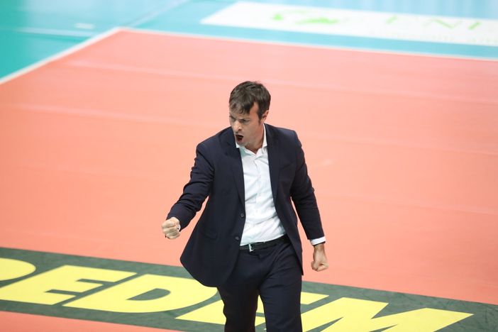 Matteo Battocchio esulta, la sua Cuneo progredisce ogni settimana nel gioco