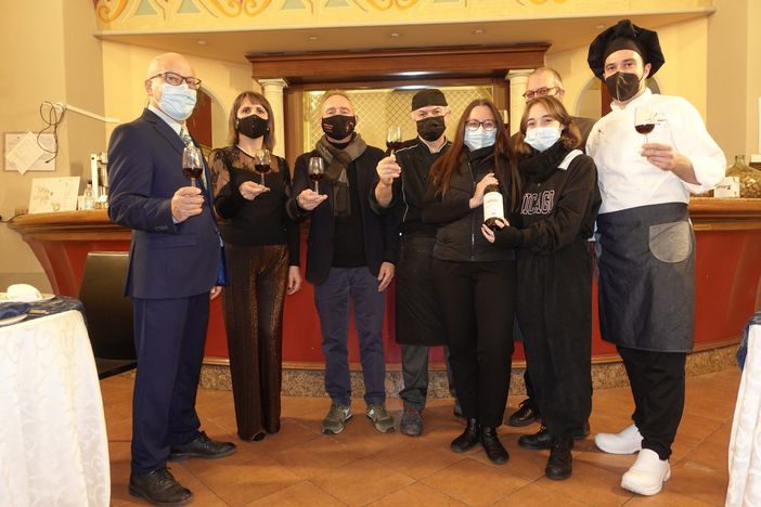 La foto di gruppo insieme allo chef Simone Panero