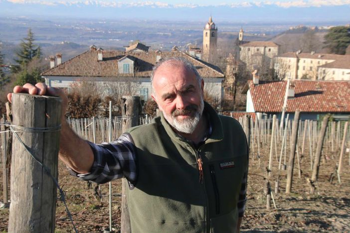 Claudio Conterno, presidente provinciale Cia, nei vigneti della sua azienda di Monforte d'Alba