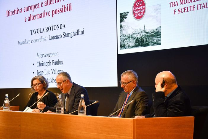 Da sinistra Piya Mukherjee, Lorenzo Stanghellini, Jean-Luc Vallens e Christoph Paulus