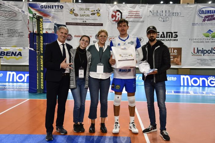 Andrea Nasari è stato premiato miglior giocatore contro Garlasco