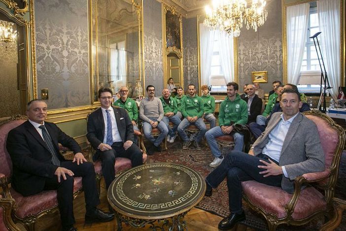 La squadra di Cortemilia a Palazzo Lascaris