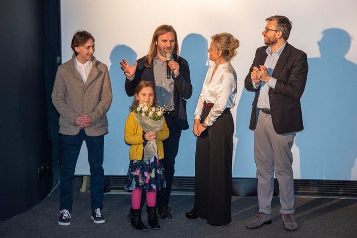 Foto di Tino Gerbaldo: Francesco Amato sul palco del Multisala Vittoria di Bra, durante la presentazione del film “18 Regali”, il 3 gennaio 2020 Foto di Tino Gerbaldo: Francesco Amato sul palco del Multisala Vittoria di Bra, durante la presentazione del film “18 Regali”, il 3 gennaio 2020