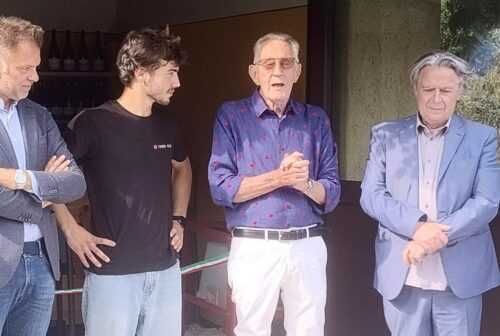 Ghisolfi alla cerimonia di inaugurazione cantina Del Negro